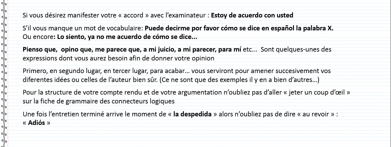 L’épreuve d’oral du Baccalauréat en espagnol  - Conseils pour réussir le bac
