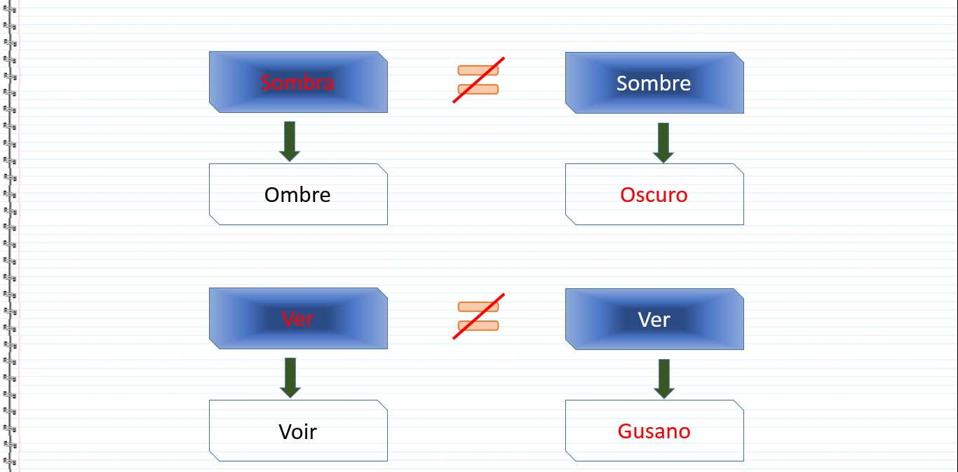 Les faux amis en espagnol - Sombra, Ombre, Sombre, Oscuro, Ver, Voir, Ver, Gusano